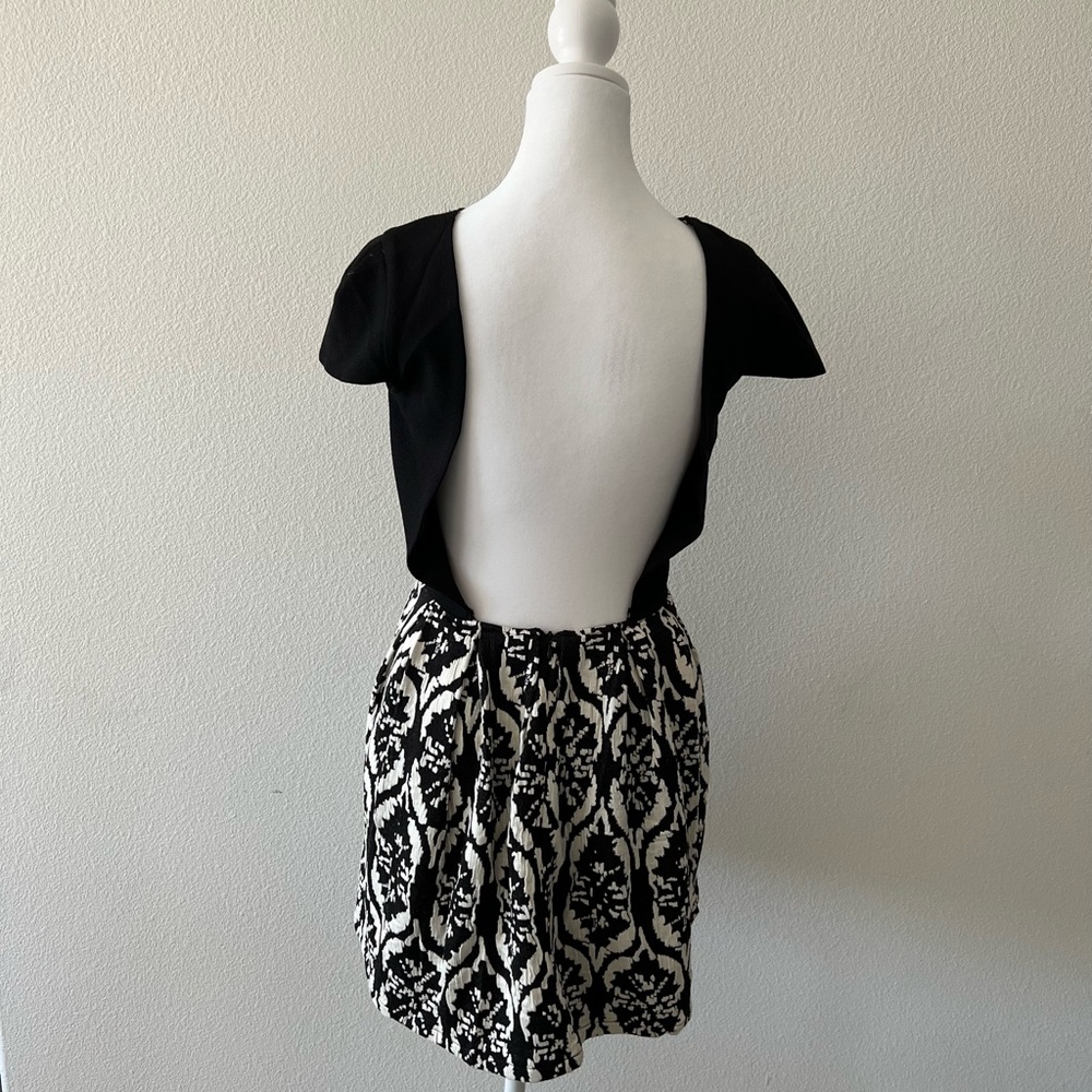 Lovers + Friends black and white mini-dress, backless